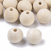 Unfinished Natural Wood Beads X-WOOD-S651-A18mm-LF-1