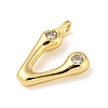 Rack Plating Brass Micro Pave Cubic Zirconia Pendants KK-A200-24G-V-2