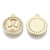 Brass Micro Pave Cubic Zirconia Charms KK-N232-70-NF-2