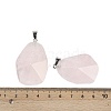 Natural Rose Quartz Pendants G-C140-06D-3