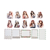 15Pcs PET Self-Adhesive Stickers STIC-M004-06C-3