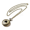 Alloy Glass Pendant Pocket Necklace WACH-S002-19AB-2