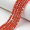 Electroplate Opaque Solid Color Glass Beads Strands EGLA-A034-P10mm-L03-1