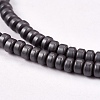 Matte Style Frosted Non-magnetic Synthetic Hematite Beads Strands G-M007-78-3