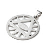 Non-Tarnish 201 Stainless Steel Pendants STAS-D041-13P-2