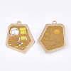 Epoxy Resin Pendants RESI-S365-74E-2