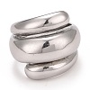 Non-Tarnish 304 Stainless Steel Textured Chunky Ring for Men Women RJEW-B040-14P-2