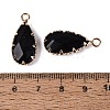 Natural Obsidian Faceted Pendants G-Q606-104G-01-3