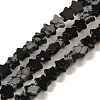 Natural Snowflake Obsidian Beads Strands G-G085-B37-02-1