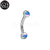 G23 Titanium Enamel Curved Barbell Eyebrow Rings WGC39D0-08-1