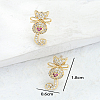 Cat Shape Brass Stud Earrings KD7276-4