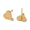 Brass Stud Earring Findings KK-P285-04G-2