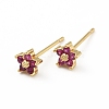 Cubic Zirconia Flower Stud Earrings EJEW-C035-15G-04-1