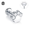 G23 Titanium Micro Pave Clear Cubic Zirconia Cartilage Earrings WG0DE3D-17-1