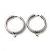 Tarnish Resistant 201 Stainless Steel Huggie Hoop Earrings Findings STAS-A167-01W-P-1