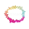 Rainbow Color Glass Chip Beaded Stretch Bracelets for Women BJEW-JB10778-3