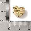 Heart Rack Plating Brass Micro Pave Cubic Zirconia European Beads KK-G511-02A-G-3