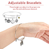 DIY Blank Geometry Alloy Charms Expandable Bangle Making Kit BJEW-DC00003-6