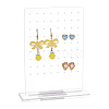 Transparent Acrylic Earring Display Stands EDIS-WH0029-30-1