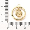 Brass Micro Pave Cubic Zirconia Pendants KK-G519-06G-04-3