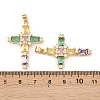 Brass with Cubic Zirconia Pendants KK-L255-08G-3