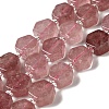 Natural Strawberry Quartz Beads Strands G-P534-A03-02-1
