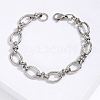 Non-Tarnish 201 Stainless Steel Oval Link Chain Bracelet LS-KM2112-2-2