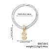 Fashionable Brass Micro Pave Clear Cubic Zirconia Charm Bracelets LS-AF9298-19-1