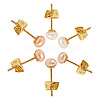 925 Sterling Silver Round Stud Earrings EJEW-TAC00028-3
