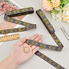 7M Polyester Jacquard Rhombus Ribbon SRIB-WH0011-213-3