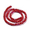 Electroplate Opaque Solid Color Glass Beads Strands EGLA-A034-P2mm-L04-2