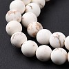 Natural Magnesite Round Bead Strands G-L358-6mm-02-4