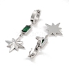 Star 304 Stainless Steel Dangle Earrings EJEW-L283-074P-2