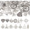 ARRICRAFT 84Pcs 14 Styles Tibetan Style Alloy Pendants FIND-AR0004-09-1