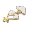 Golden Tone Alloy Enamel Pendants ENAM-O052-01G-05-3