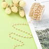 Handmade Glass Faceted Rondelle Beaded Chains CHC-CJ0001-73-4