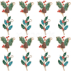 28Pcs 2 Styles Golden Plated Christmas Alloy Enamel Pendants ENAM-SC0005-83-1
