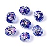 Handmade Foil Glass Beads Strands FOIL-N033-03A-1