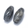Natural Cloudy Quartz Two Half Drilled Holes Beads G-G795-11-06-2