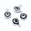 Handmade Evil Eye Lampwork Charms KK-F764-13P-01-1