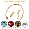 304 Stainless Steel Rectangle with Tree of Life Pendant Urn Ashes Necklaces NJEW-WH0036-030G-4