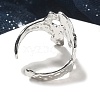 Irregular 304 Stainless Steel Open Cuff Rings for Unisex RJEW-Q003-01P-5