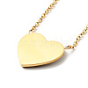 Crystal Rhinestone Heart with Word Forever Love Pendant Necklace NJEW-P229-11G-3