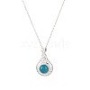 Alloy Glass Pendant Necklaces PW-WG81C57-01-5