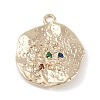 Brass Micro Pave Cubic Zirconia Pendants KK-Z075-14G-1