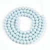 Baking Painted Pearlized Glass Pearl Bead Strands HY-N002-4mm-B01-3