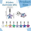 24Pcs 8 Styles AB Color Transparent Glass European Dangle Charms PALLOY-AR00050-2
