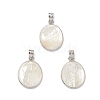 Natural White Shell Pendants BSHE-E029-01P-1