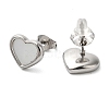 Non-Tarnish 304 Stainless Steel Stud Earrings EJEW-U001-05P-05-1