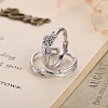 Anti-Tarnish Thorn & Rose 925 Sterling Silver Couple Rings JR946A-6